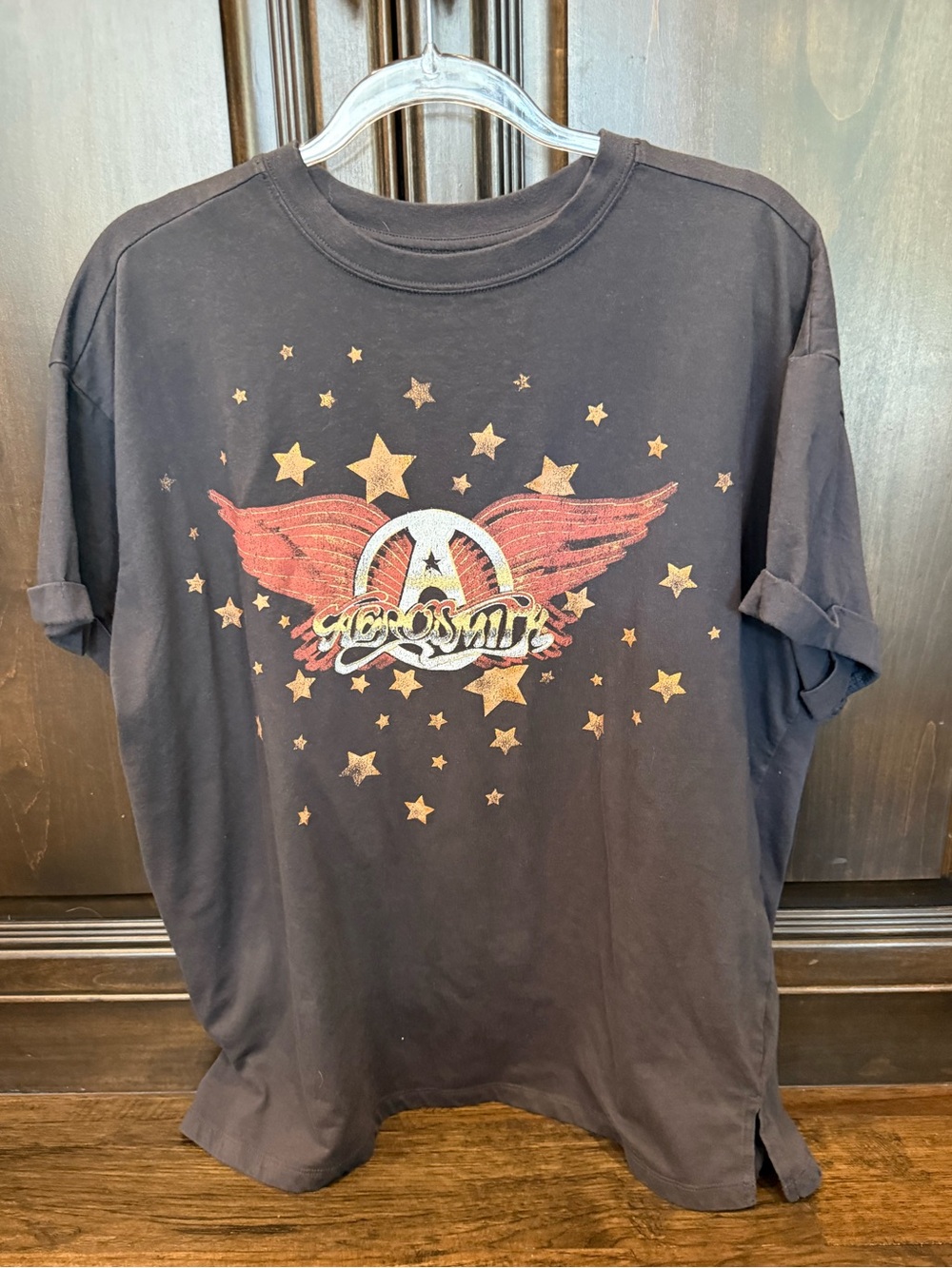 Aerosmith NavyGraphic Short Sleeve Tee - Women's Casual Top